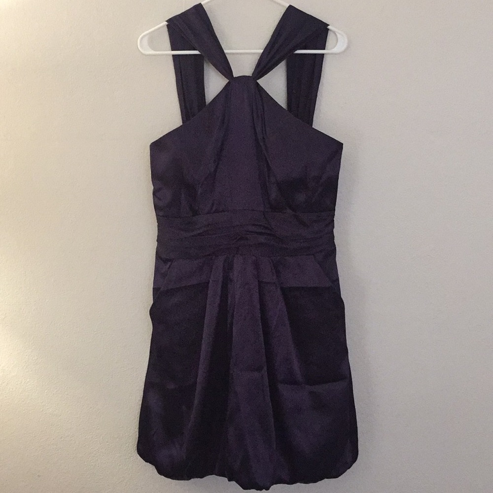 Plum colored halter dress